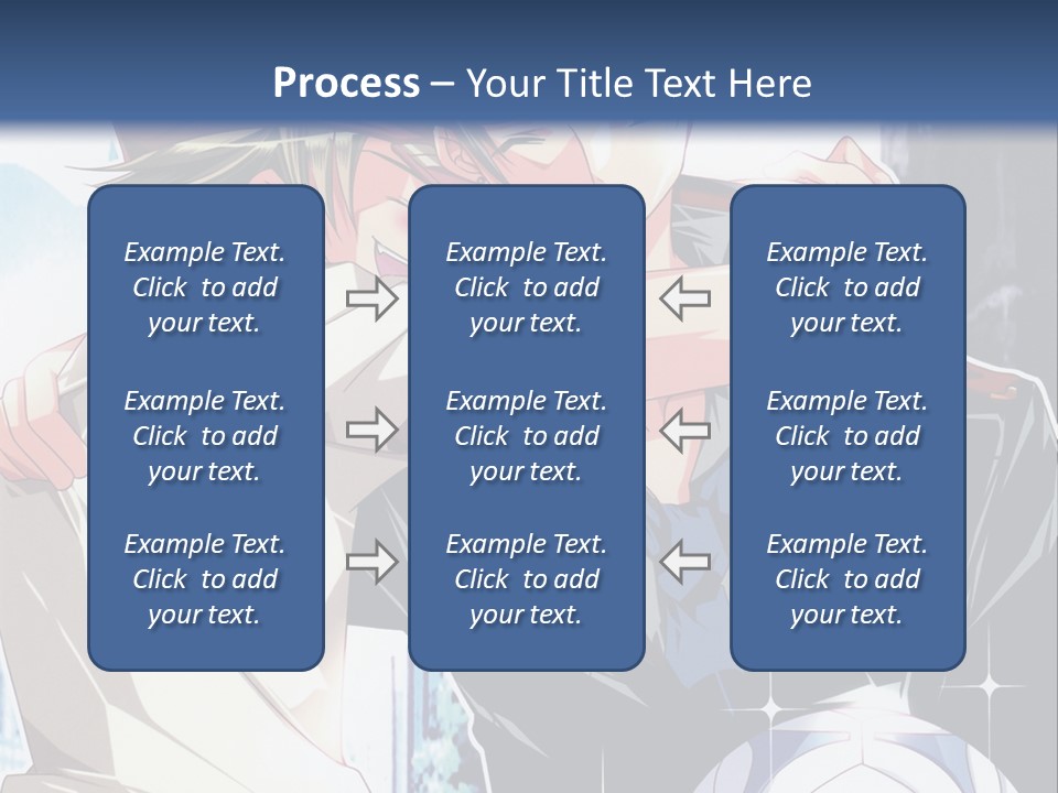 A Couple Of Anime Characters Hugging Each Other PowerPoint Template