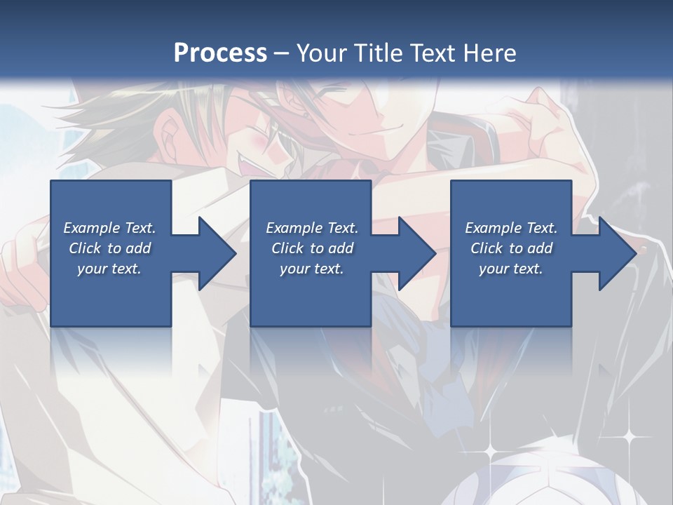 A Couple Of Anime Characters Hugging Each Other PowerPoint Template
