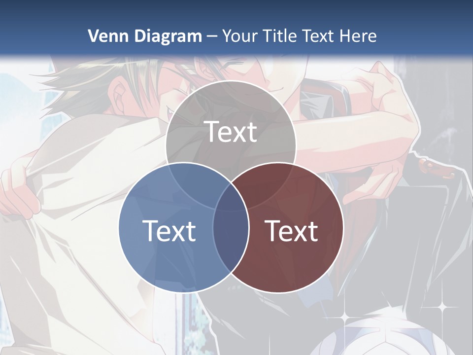 A Couple Of Anime Characters Hugging Each Other PowerPoint Template