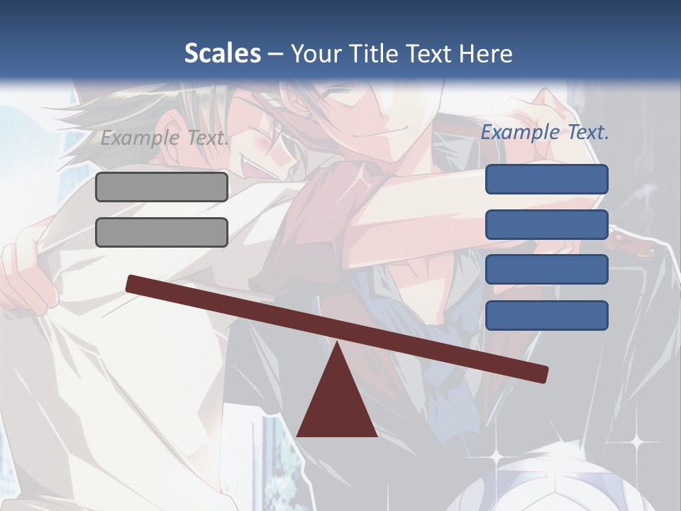 A Couple Of Anime Characters Hugging Each Other PowerPoint Template