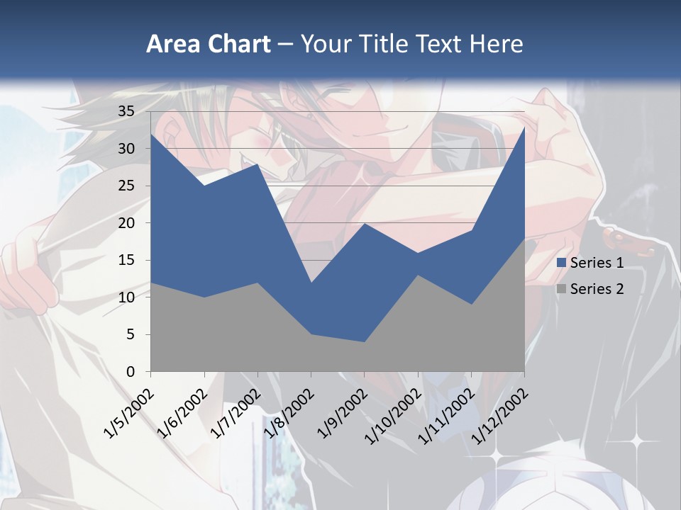 A Couple Of Anime Characters Hugging Each Other PowerPoint Template