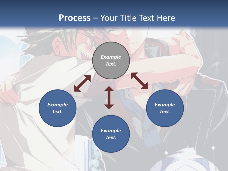 A Couple Of Anime Characters Hugging Each Other PowerPoint Template