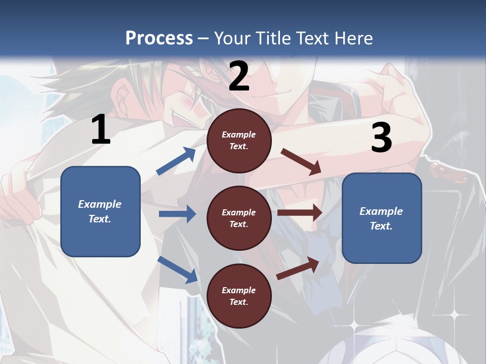 A Couple Of Anime Characters Hugging Each Other PowerPoint Template