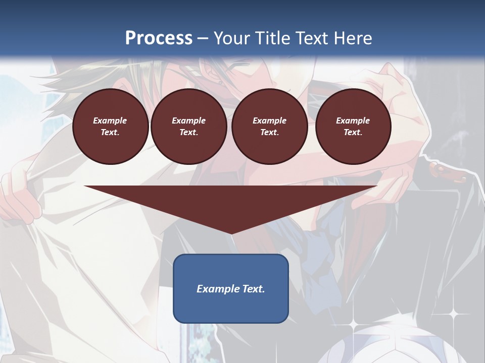 A Couple Of Anime Characters Hugging Each Other PowerPoint Template