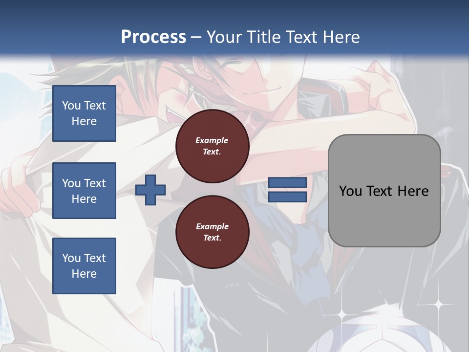 A Couple Of Anime Characters Hugging Each Other PowerPoint Template