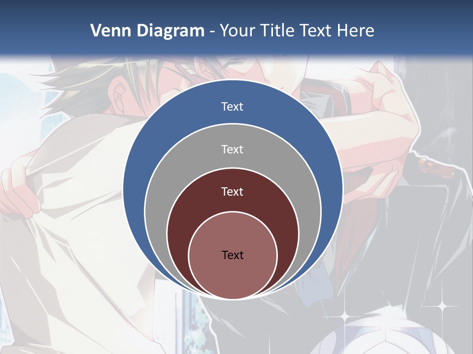 A Couple Of Anime Characters Hugging Each Other PowerPoint Template