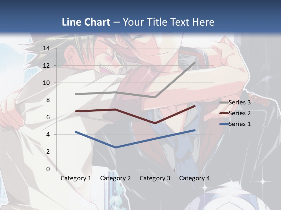 A Couple Of Anime Characters Hugging Each Other PowerPoint Template
