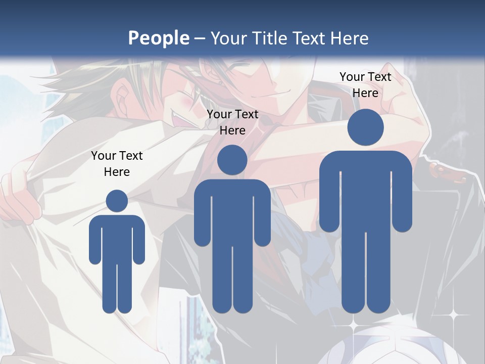 A Couple Of Anime Characters Hugging Each Other PowerPoint Template