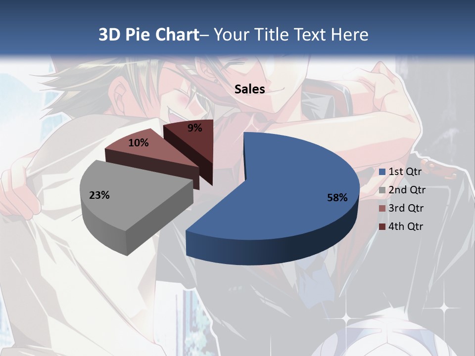A Couple Of Anime Characters Hugging Each Other PowerPoint Template