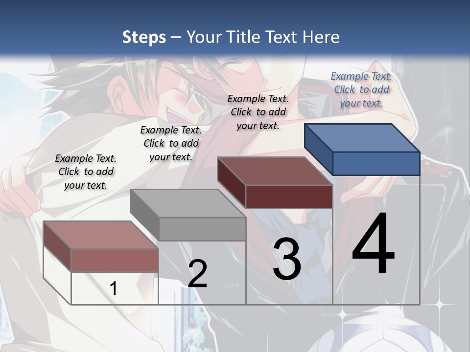 A Couple Of Anime Characters Hugging Each Other PowerPoint Template