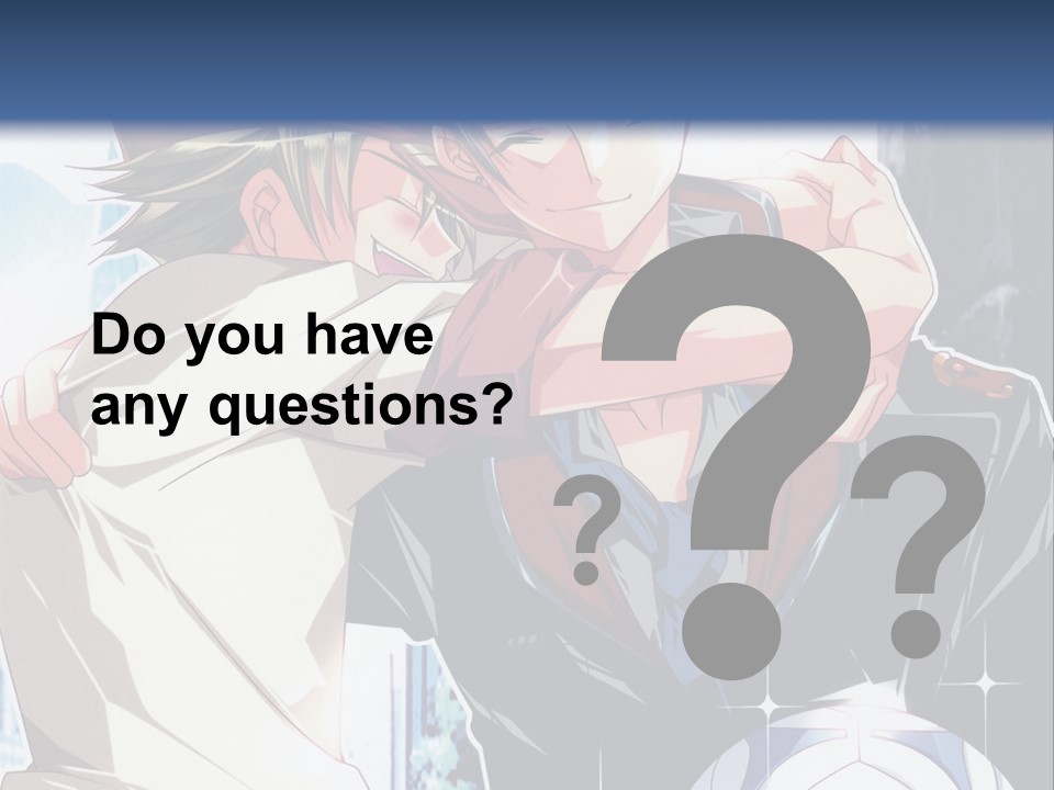 A Couple Of Anime Characters Hugging Each Other PowerPoint Template