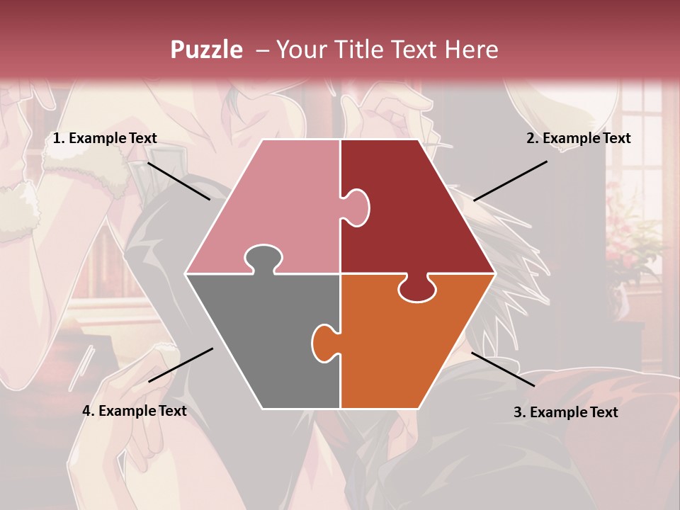 A Couple Of People That Are In A Room PowerPoint Template