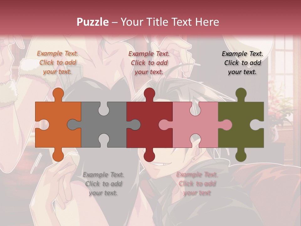 A Couple Of People That Are In A Room PowerPoint Template