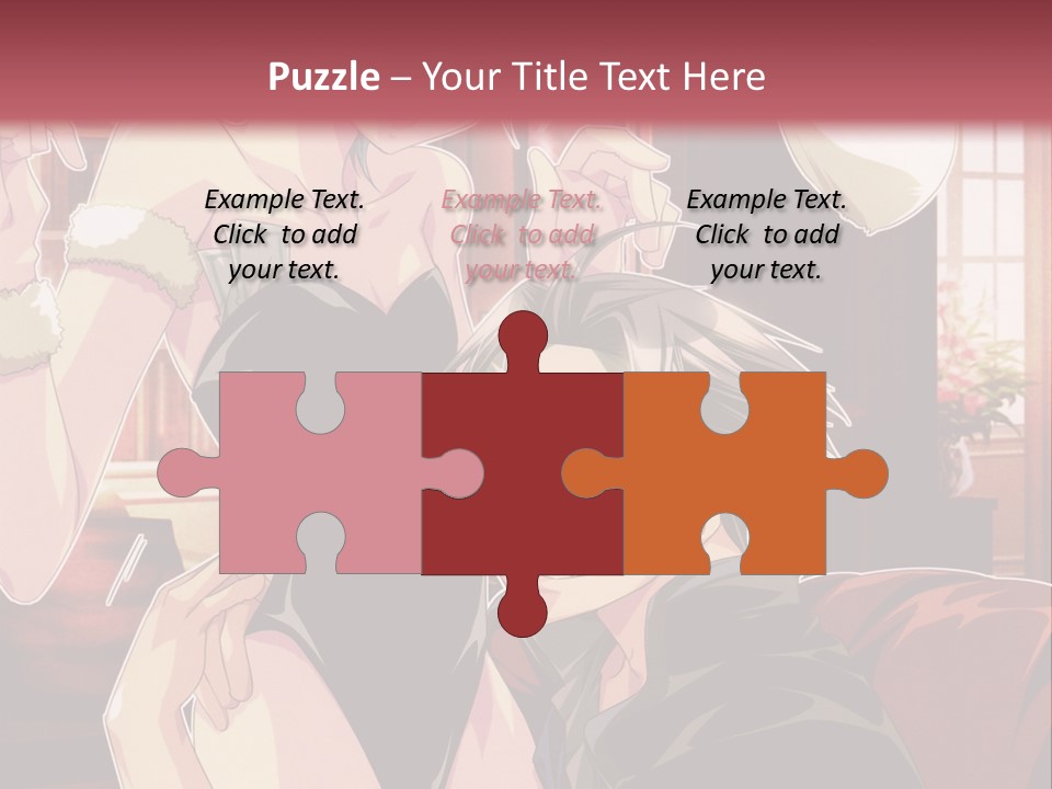 A Couple Of People That Are In A Room PowerPoint Template