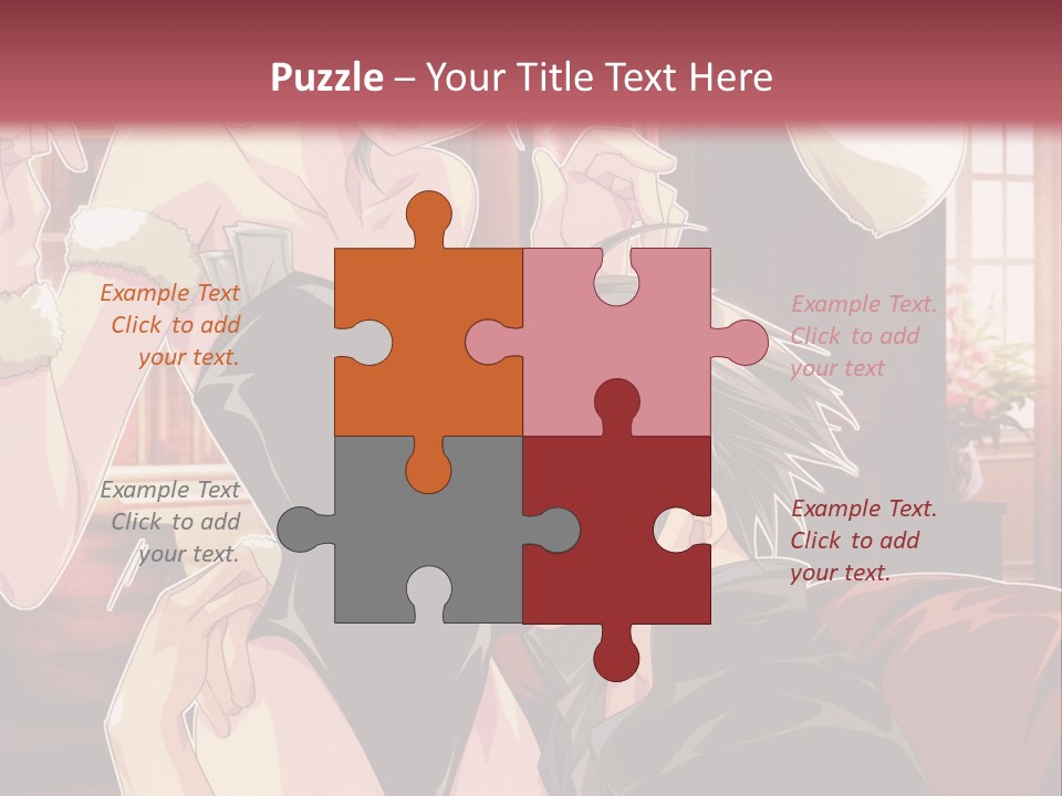 A Couple Of People That Are In A Room PowerPoint Template