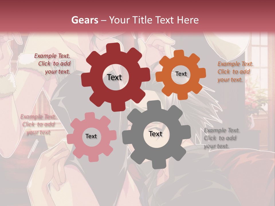 A Couple Of People That Are In A Room PowerPoint Template