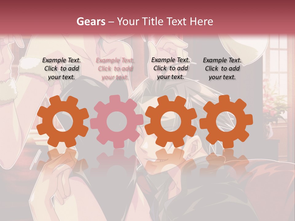 A Couple Of People That Are In A Room PowerPoint Template