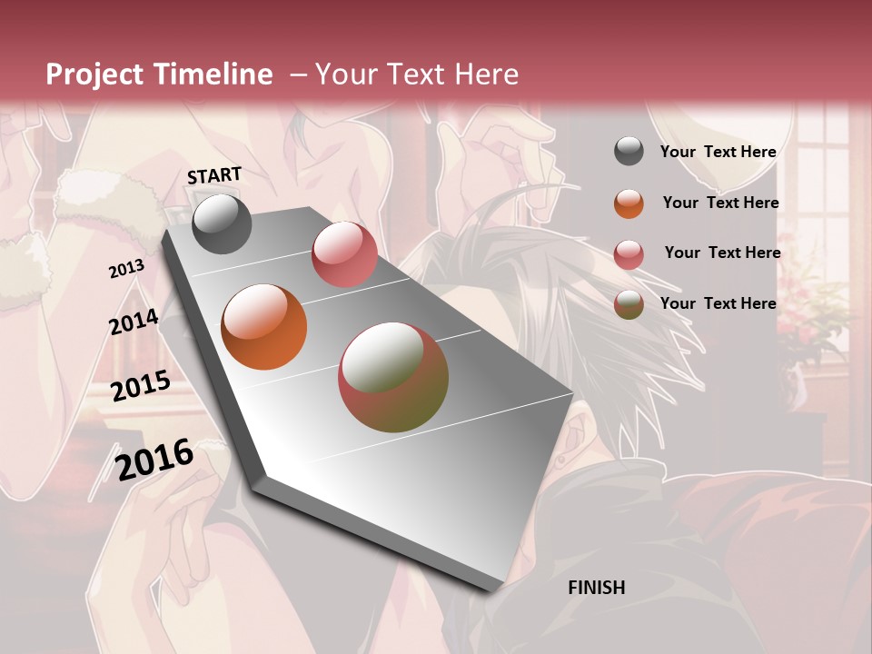 A Couple Of People That Are In A Room PowerPoint Template