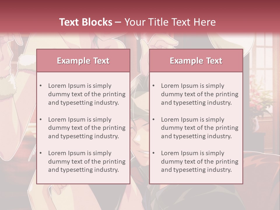 A Couple Of People That Are In A Room PowerPoint Template