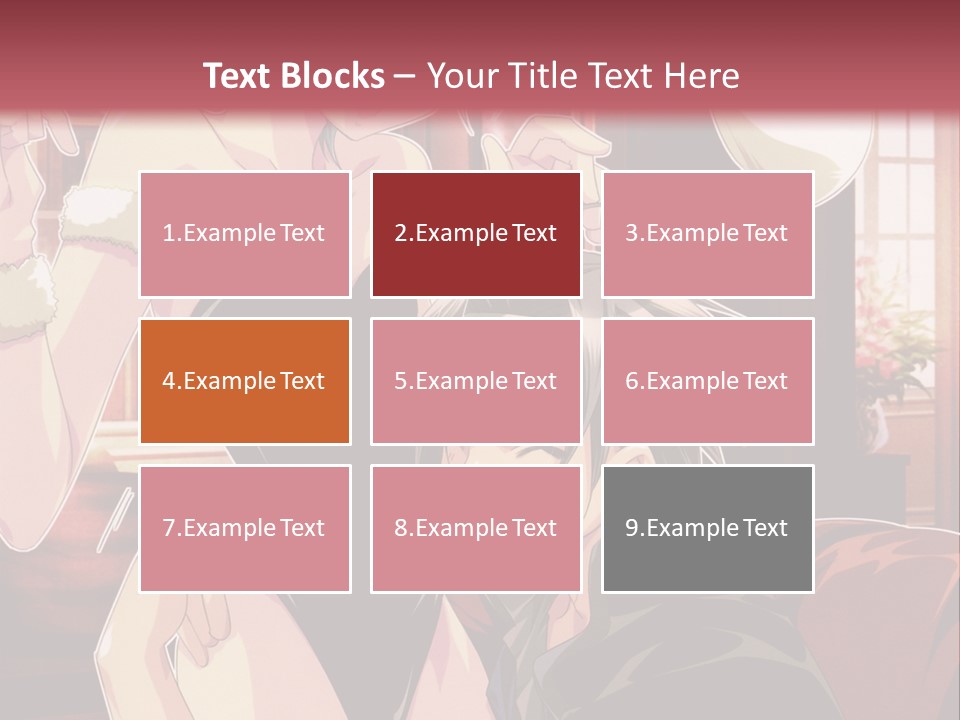 A Couple Of People That Are In A Room PowerPoint Template