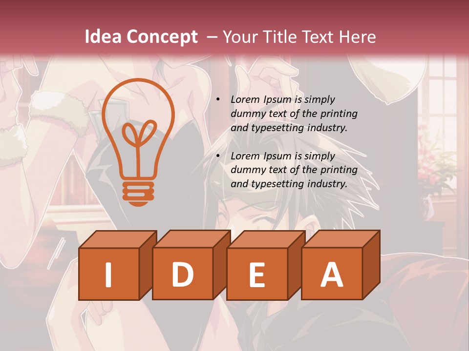 A Couple Of People That Are In A Room PowerPoint Template