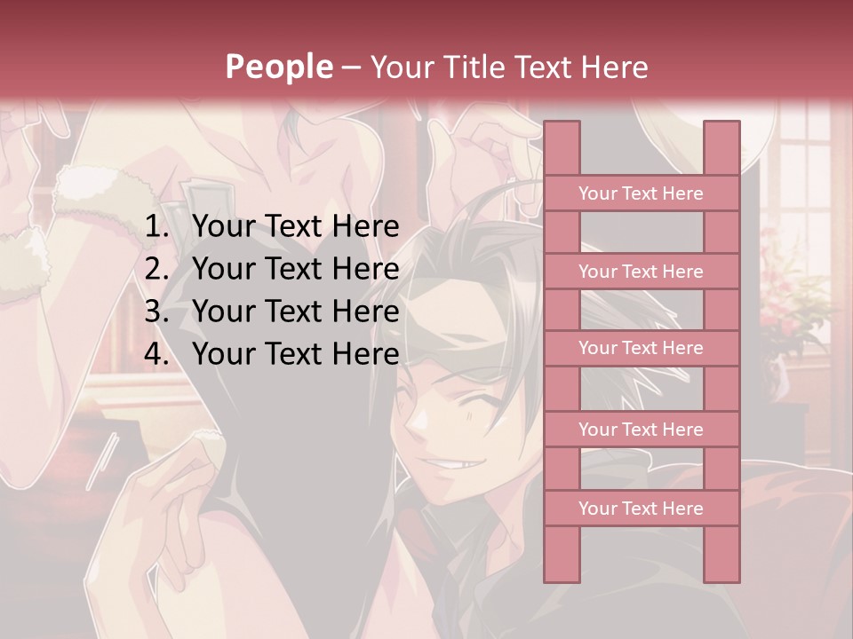 A Couple Of People That Are In A Room PowerPoint Template