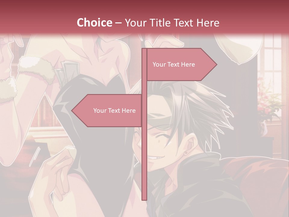 A Couple Of People That Are In A Room PowerPoint Template