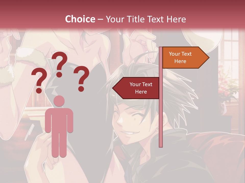 A Couple Of People That Are In A Room PowerPoint Template