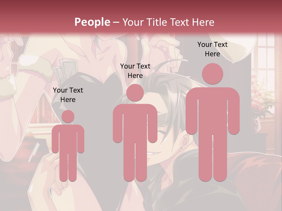 A Couple Of People That Are In A Room PowerPoint Template