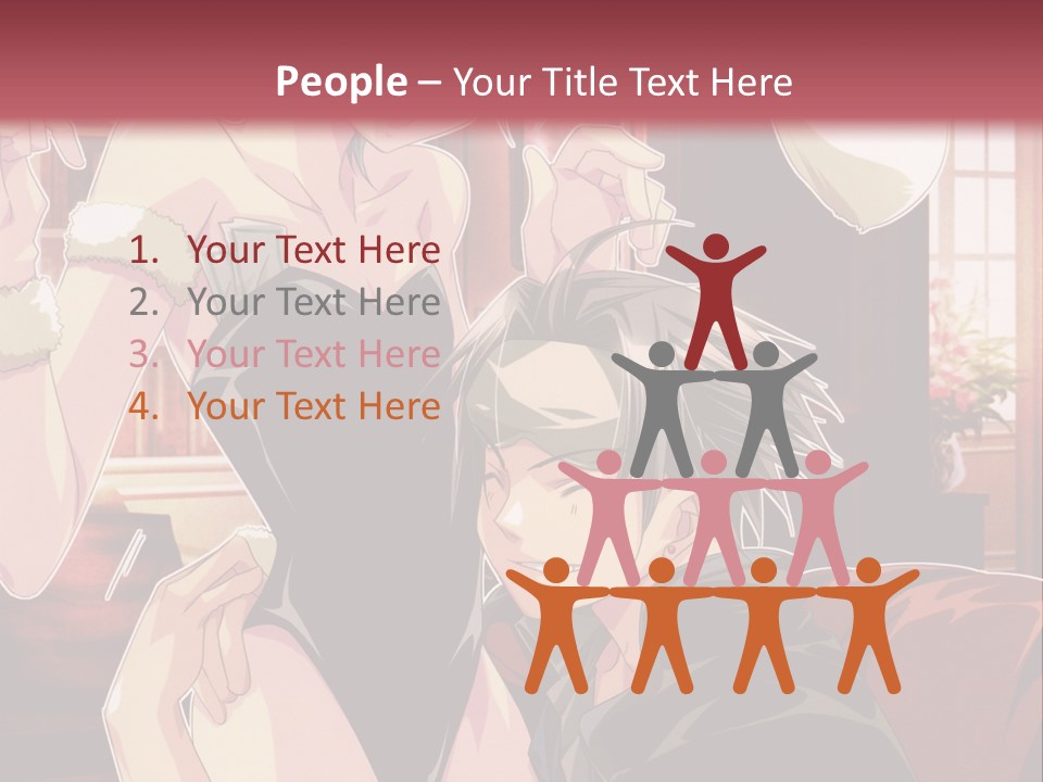 A Couple Of People That Are In A Room PowerPoint Template