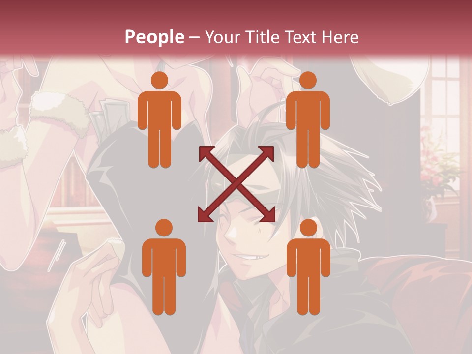 A Couple Of People That Are In A Room PowerPoint Template