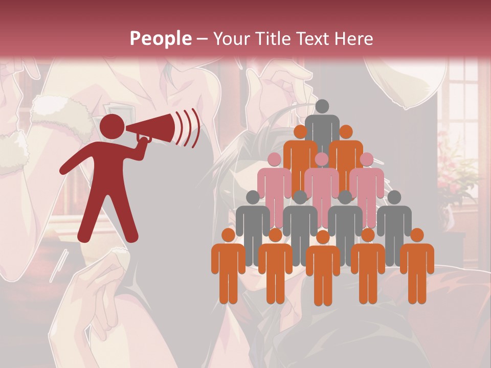 A Couple Of People That Are In A Room PowerPoint Template