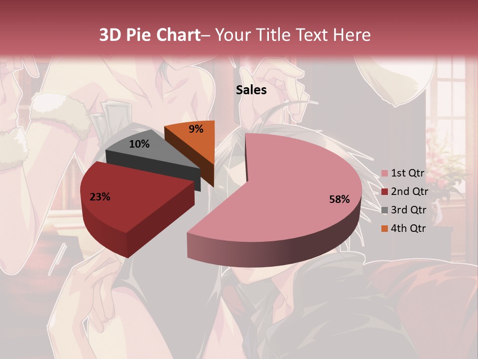 A Couple Of People That Are In A Room PowerPoint Template