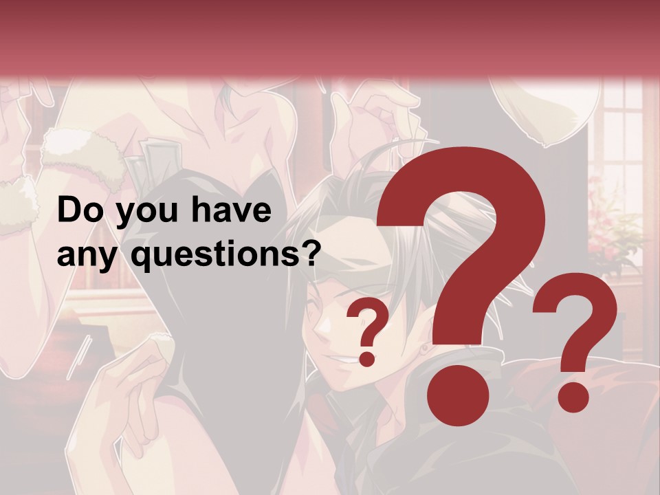 A Couple Of People That Are In A Room PowerPoint Template