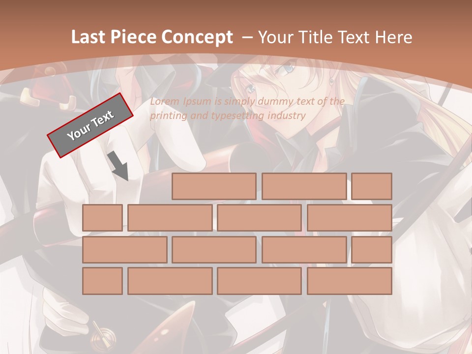 A Couple Of Anime Characters With A Brown Background PowerPoint Template
