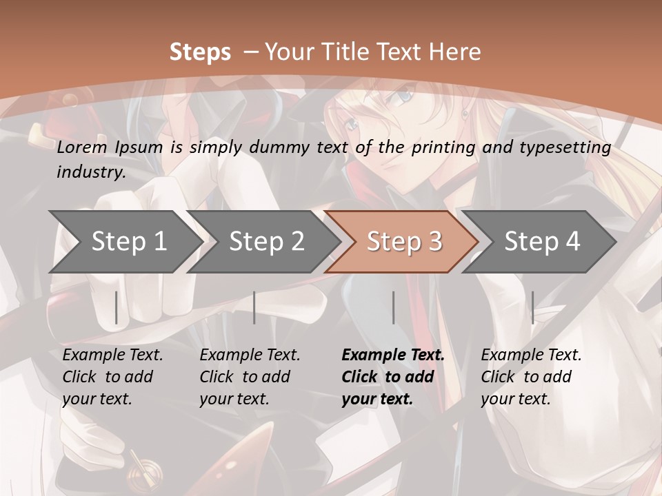 A Couple Of Anime Characters With A Brown Background PowerPoint Template