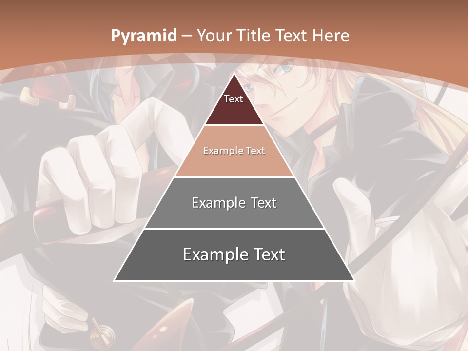A Couple Of Anime Characters With A Brown Background PowerPoint Template