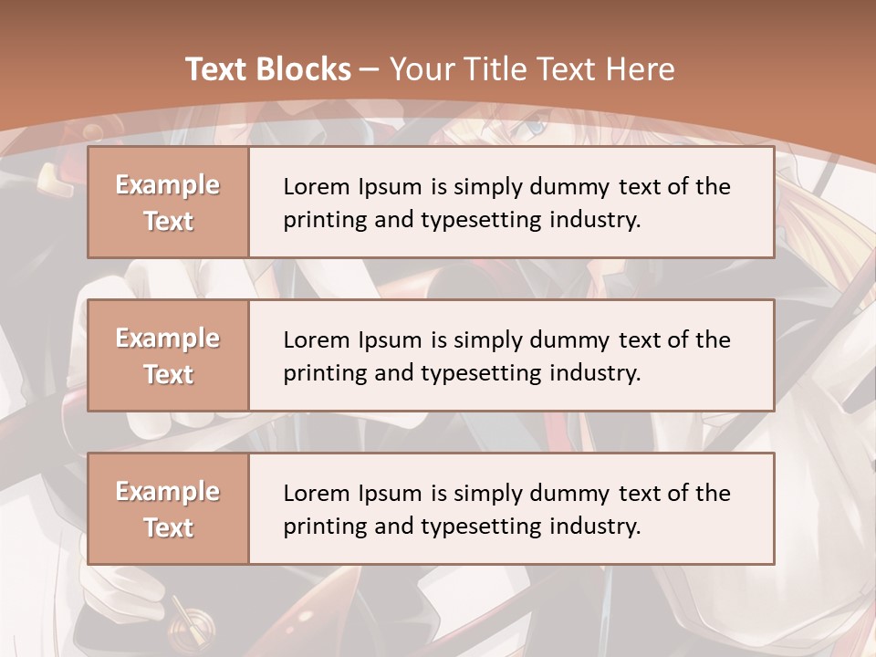 A Couple Of Anime Characters With A Brown Background PowerPoint Template