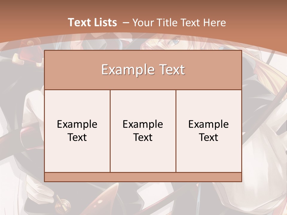 A Couple Of Anime Characters With A Brown Background PowerPoint Template
