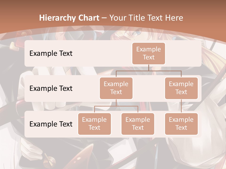 A Couple Of Anime Characters With A Brown Background PowerPoint Template