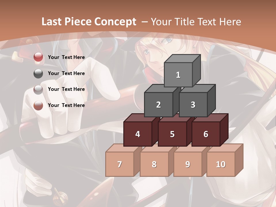 A Couple Of Anime Characters With A Brown Background PowerPoint Template