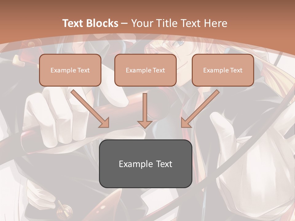 A Couple Of Anime Characters With A Brown Background PowerPoint Template