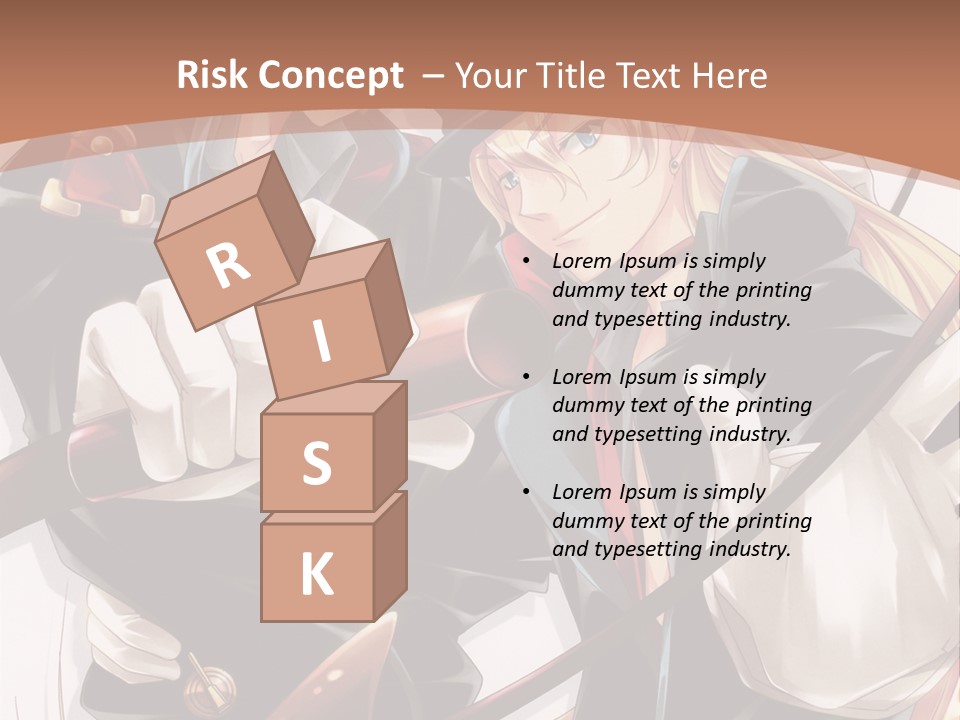 A Couple Of Anime Characters With A Brown Background PowerPoint Template