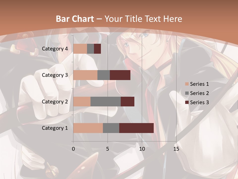 A Couple Of Anime Characters With A Brown Background PowerPoint Template