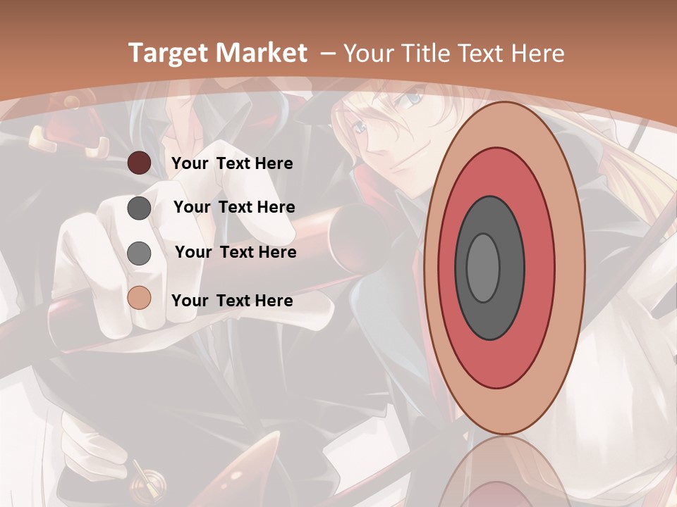 A Couple Of Anime Characters With A Brown Background PowerPoint Template