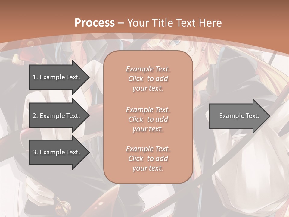 A Couple Of Anime Characters With A Brown Background PowerPoint Template