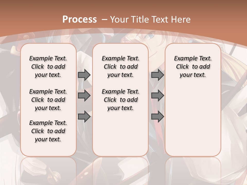 A Couple Of Anime Characters With A Brown Background PowerPoint Template