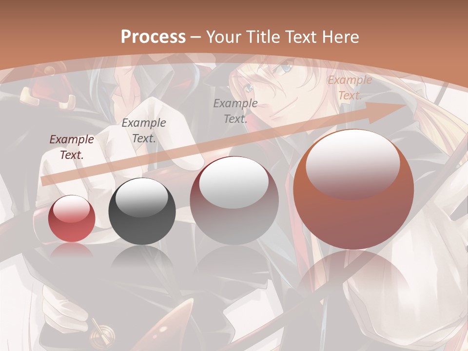 A Couple Of Anime Characters With A Brown Background PowerPoint Template