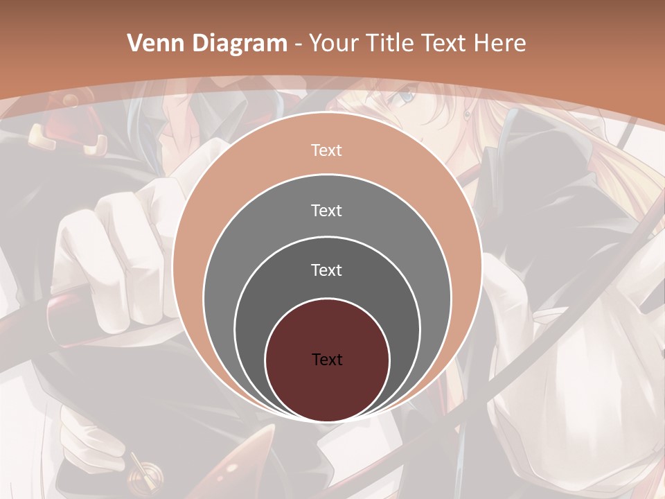 A Couple Of Anime Characters With A Brown Background PowerPoint Template