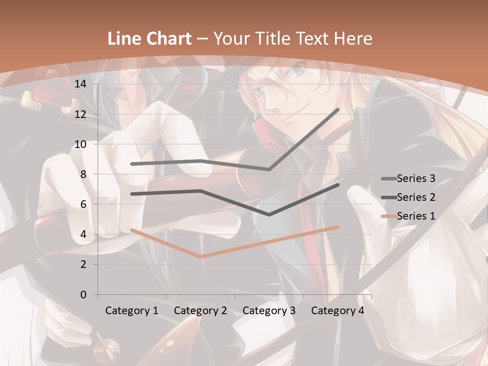 A Couple Of Anime Characters With A Brown Background PowerPoint Template